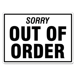 out of order trong tiếng Anh