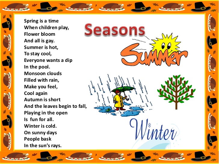 Bài thơ liên quan đến các mùa bằng tiếng Anh