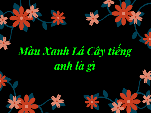 "Màu Xanh Lá Cây" trong tiếng anh là gì: Định nghĩa, ví dụ.