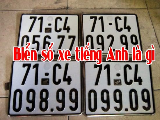 biển số xe trong tiếng Anh