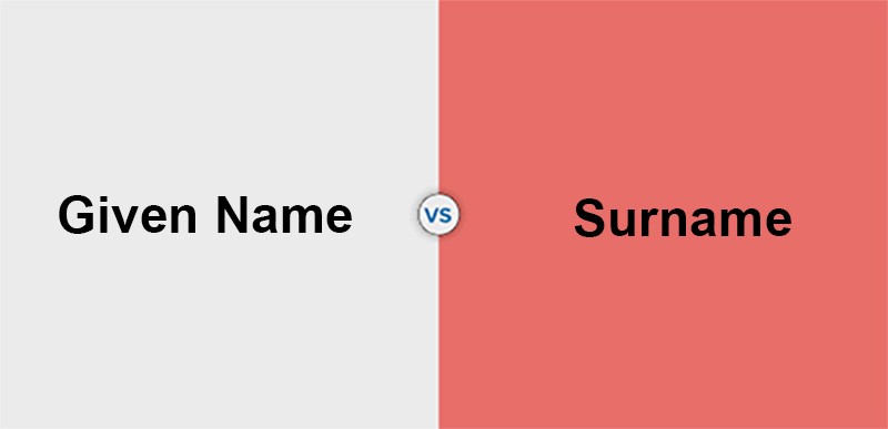 surname và given name là gì