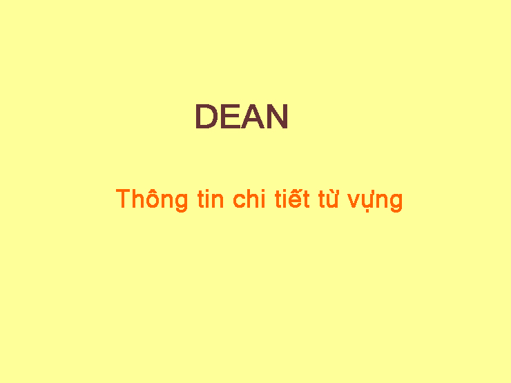 trưởng khoa tiếng anh là gì