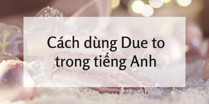 due to thường được dùng để chỉ nguyên nhân