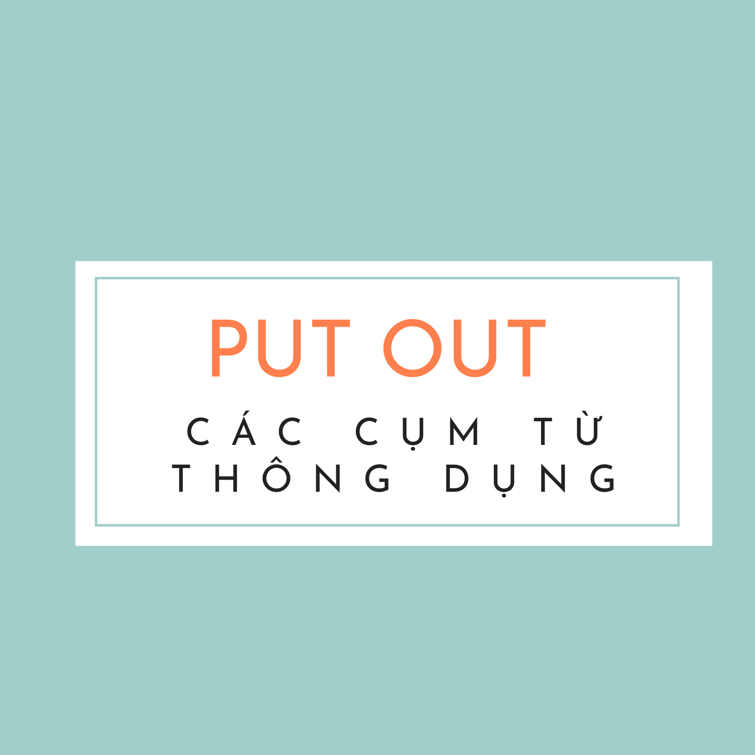 Đồ họa cho các cụm từ thông dụng với 'Put Out' trong câu Tiếng Anh