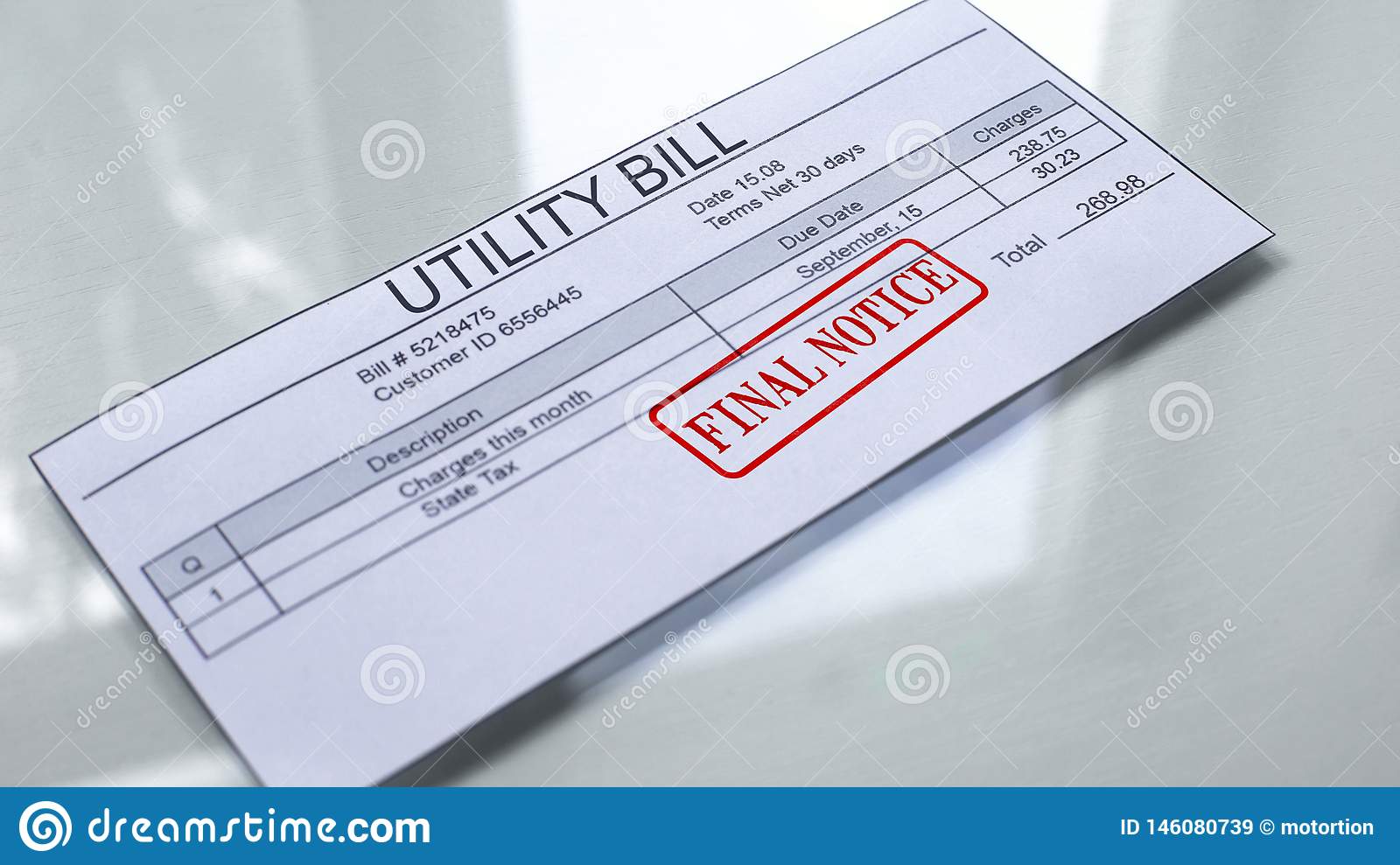 utility bill là gì