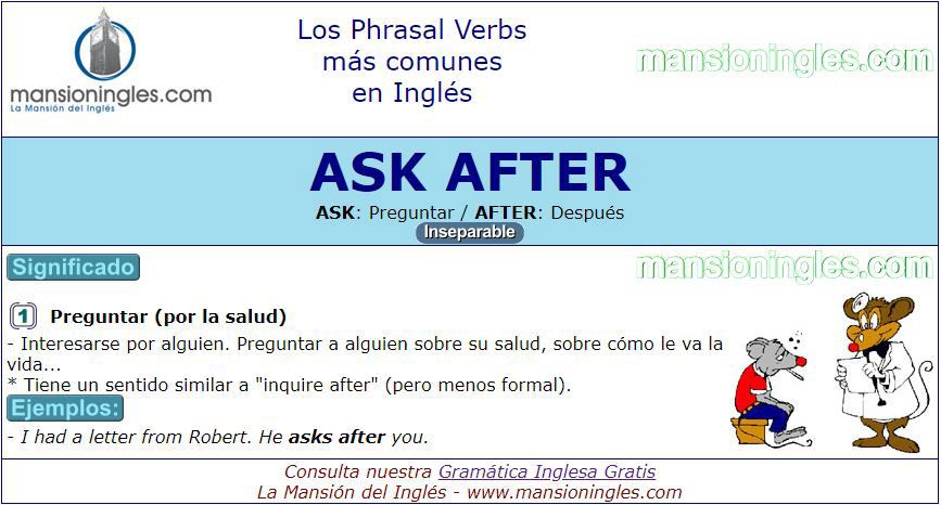 ask after là gì