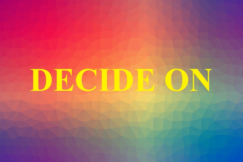 decide on là gì