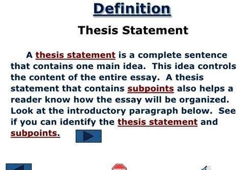 Thesis Statement  là gì
