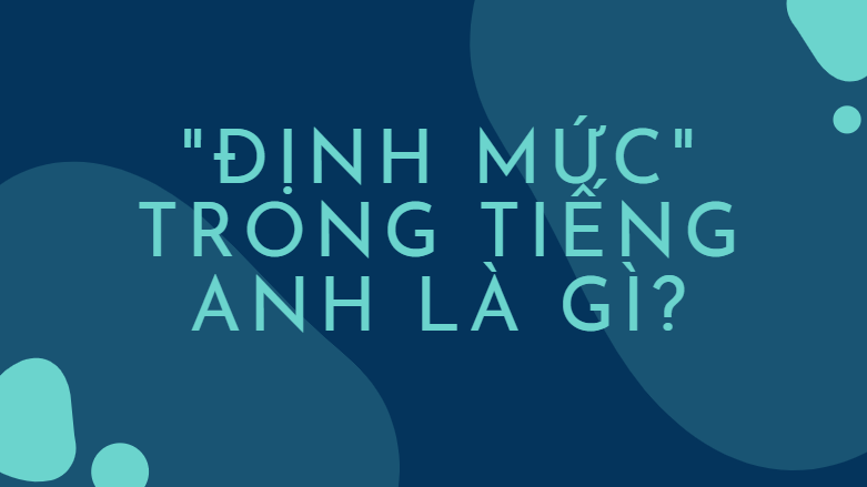 định mức tiếng anh là gì