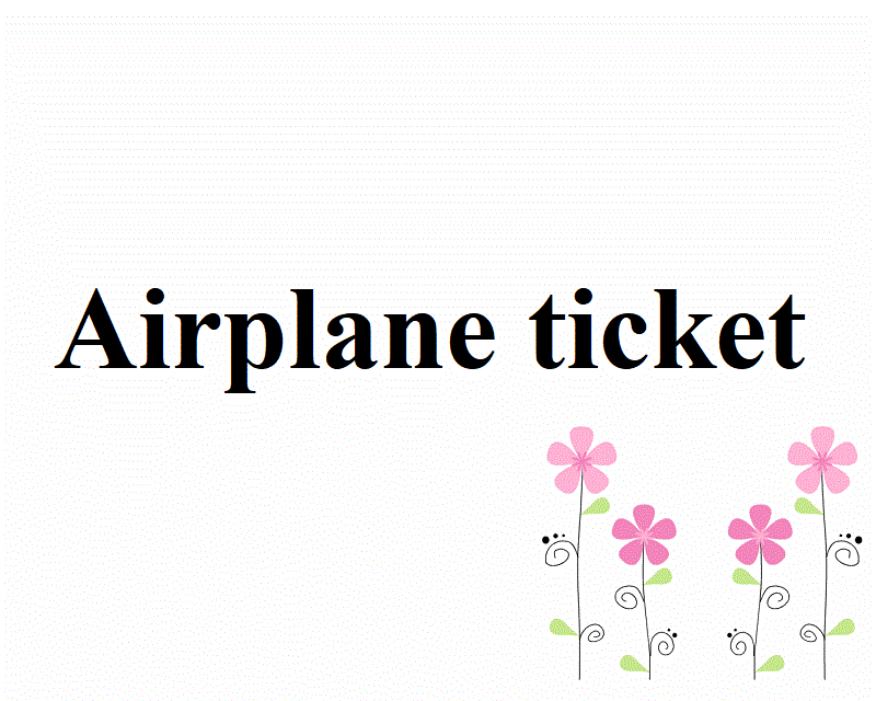 vé máy bay tiếng anh là gì