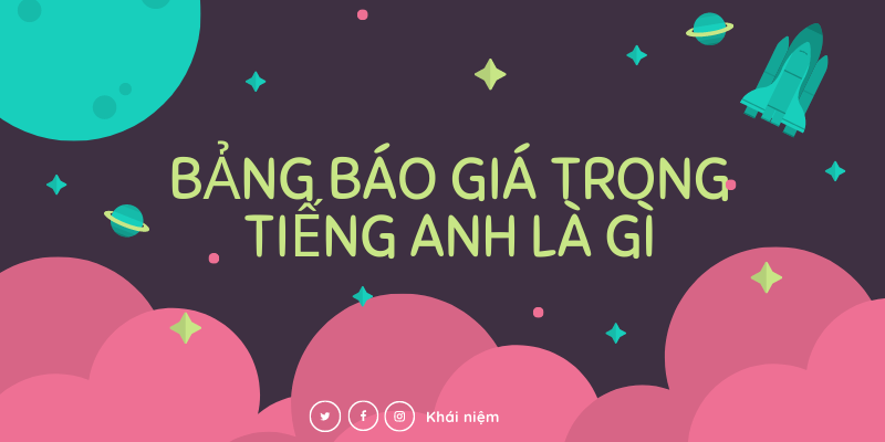 bảng báo giá tiếng anh