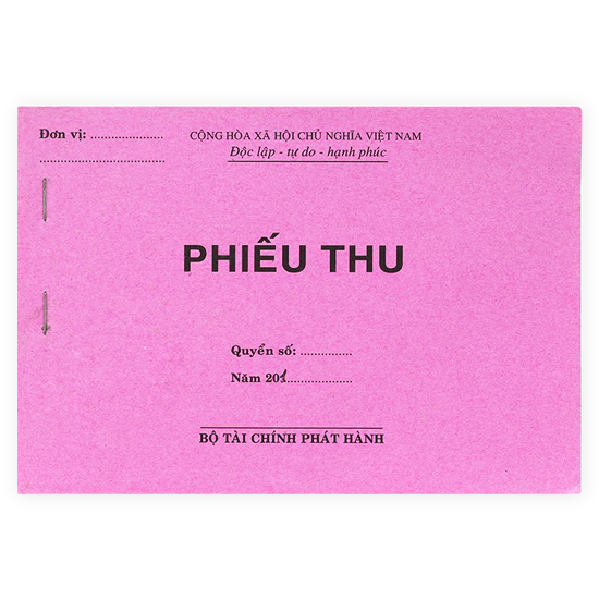 phiếu thu tiếng anh là gì