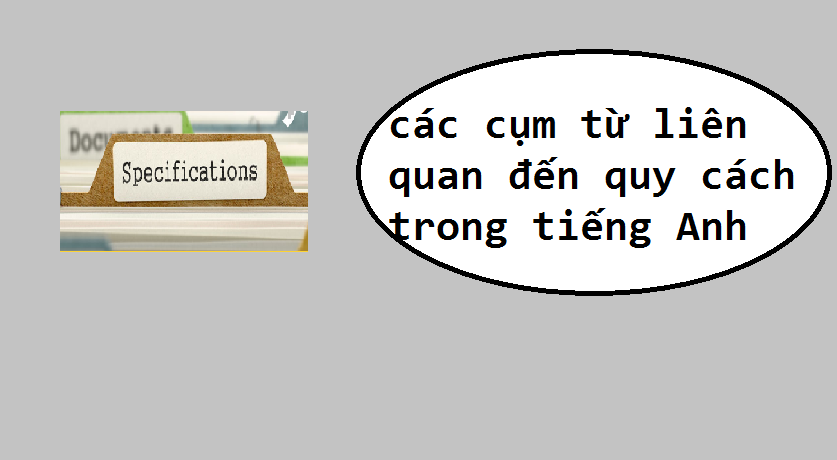 quy cách  tiếng Anh 