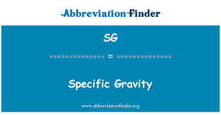 specific gravity là gì