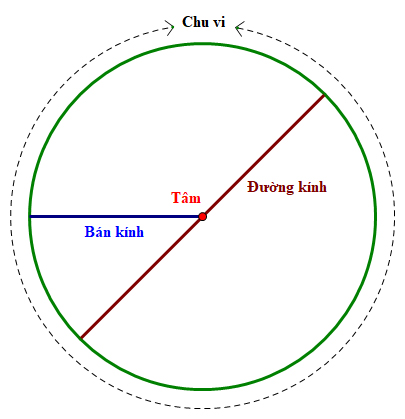 bán kính tiếng anh là gì