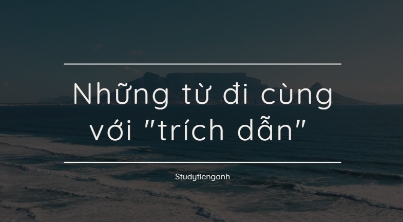 trích dẫn tiếng anh là gì