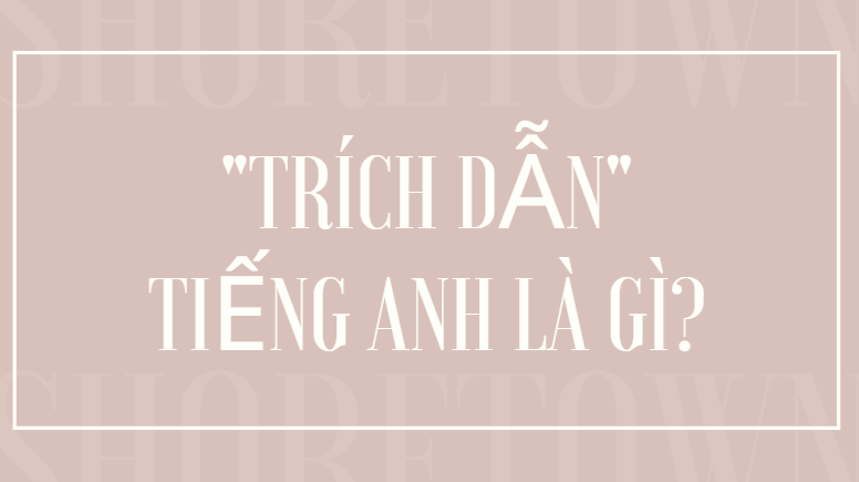 trích dẫn tiếng anh là gì