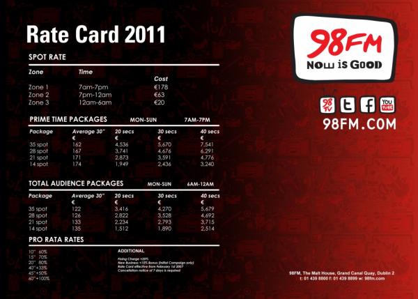 Rate Card là gì