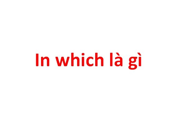 in which là gì