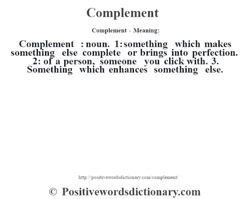 complement là gì