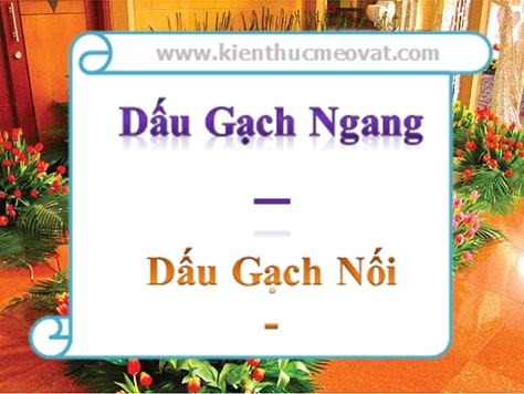 dấu gạch ngang tiếng anh là gì