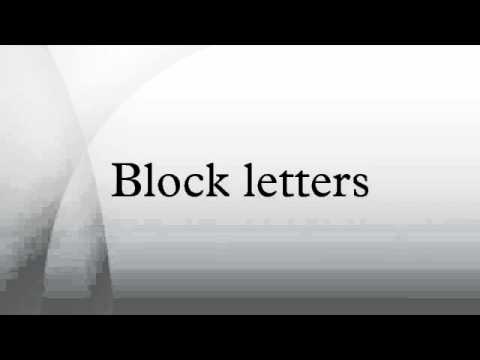 Block Letter là gì