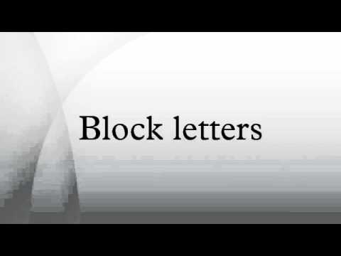 block letter là gì