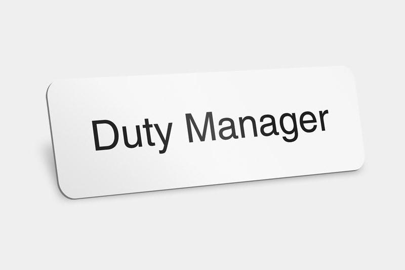 duty manager là gì