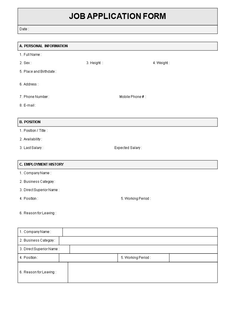 application form là gì