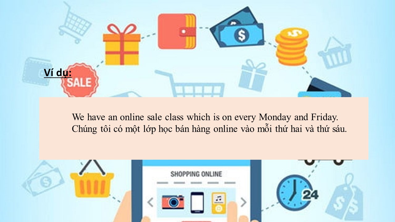 bán hàng online tiếng anh là gì