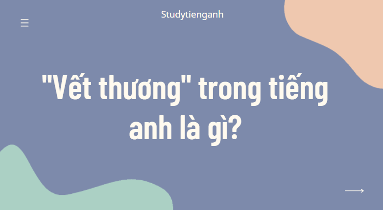 vết thương tiếng anh là gì