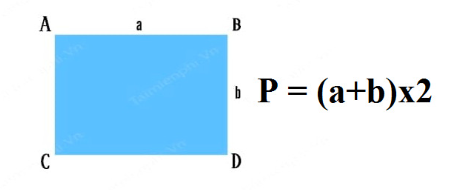 cách tính chu vi hình chữ nhật