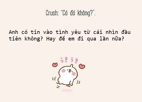 những câu thả thính crush trai