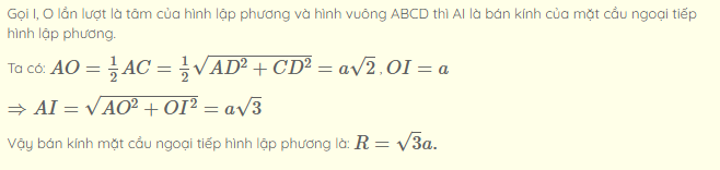 bán kính mặt cầu ngoại tiếp hình chóp