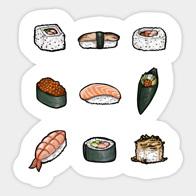 Hình ảnh Vẽ Tay Sushi Dễ Thương Cho In áo PNG Sushi Phát Bóng T PNG và Vector với nền trong suốt để tải xuống miễn phí