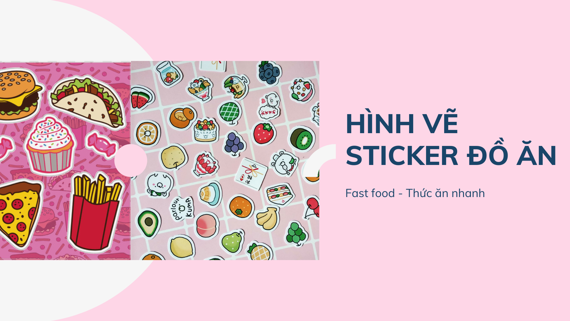 hình vẽ sticker đồ ăn