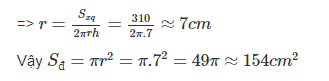 diện tích xung quanh hình trụ