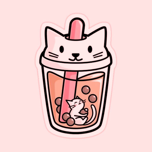 hình vẽ sticker cute trà sữa