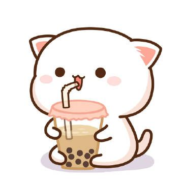 hình vẽ sticker cute trà sữa