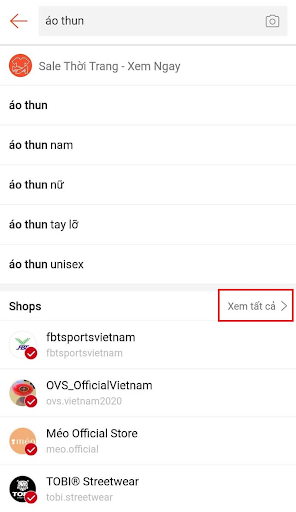 cách tìm tên shop trên shopee