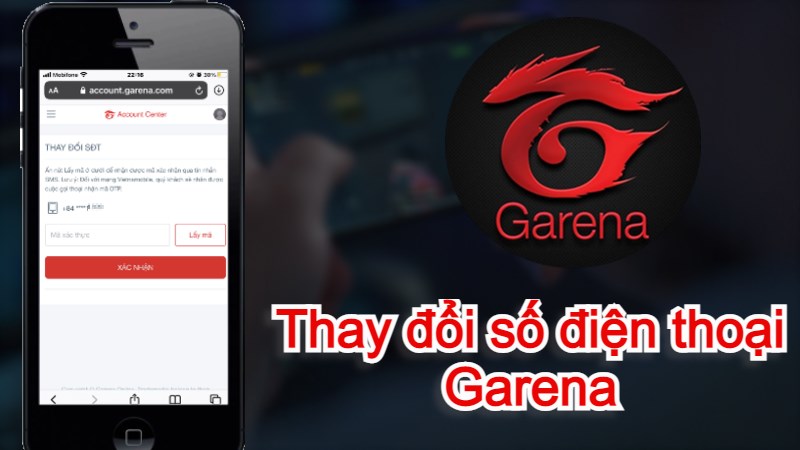 đổi số điện thoại garena