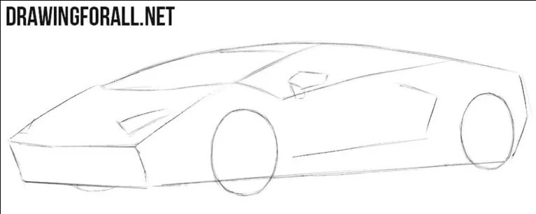 Cách Vẽ Ô Tô Mơ Ước: Siêu Xe Lamborghini Đơn Giản Và Đẹp - Dyb