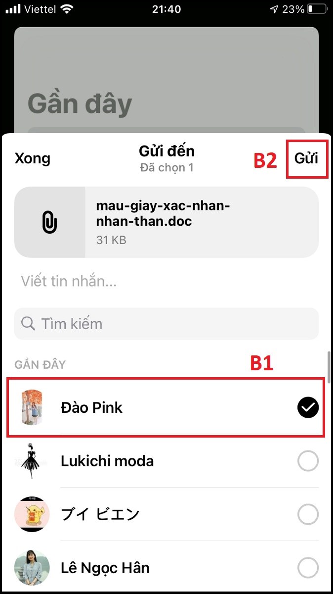 cách gửi file word qua messenger