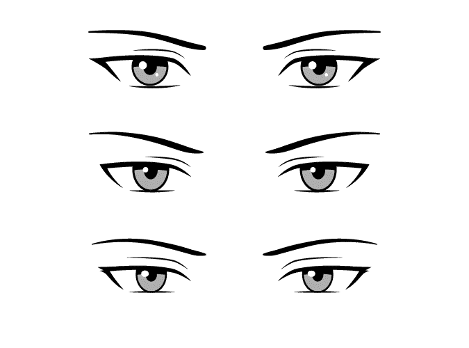 vẽ mắt anime nam