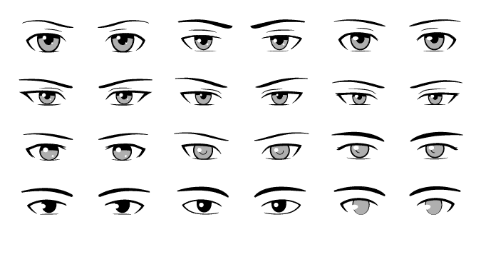 vẽ mắt anime nam