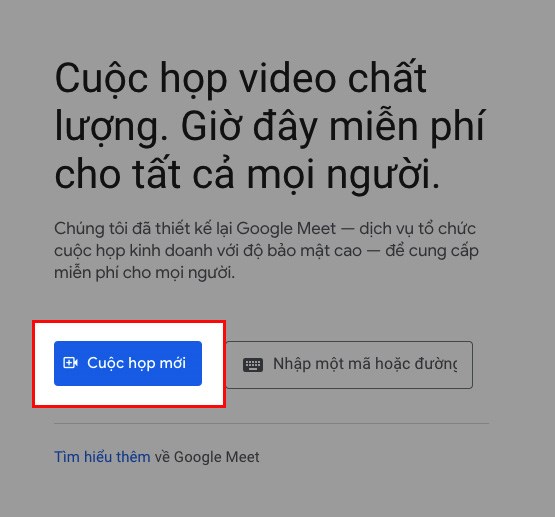 cách tạo đường Link cố định trong Google Meet