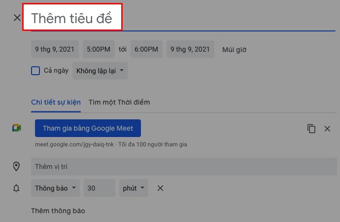 cách tạo đường Link cố định trong Google Meet