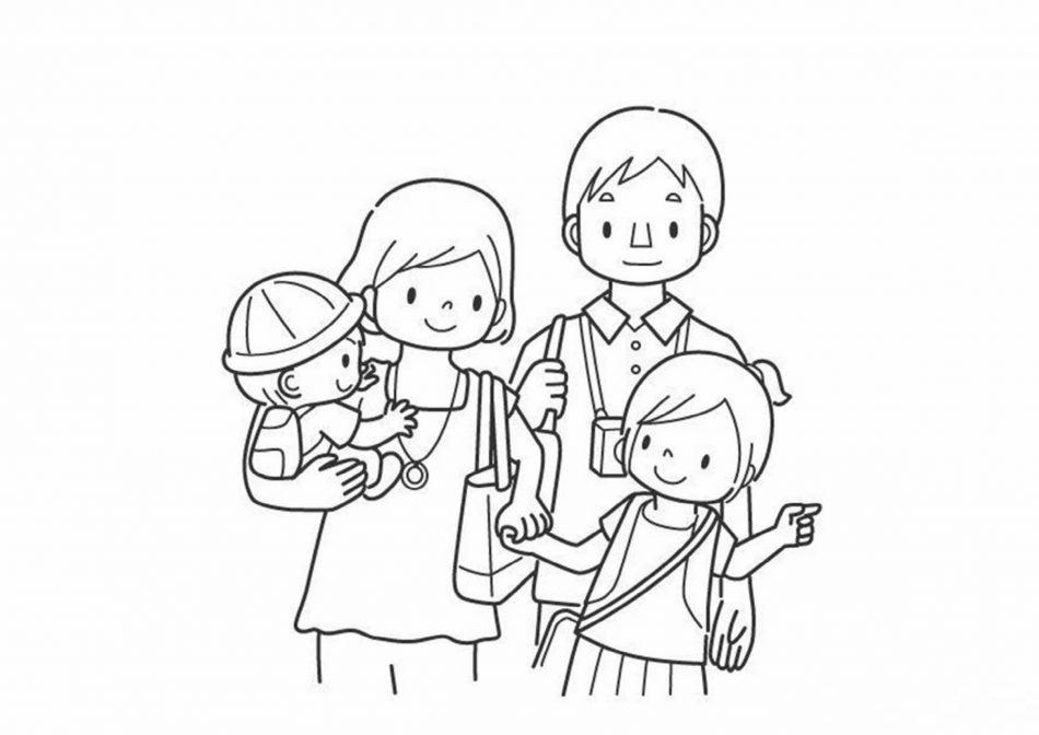 Tổng hợp tranh vẽ gia đình 4 người đơn giản và đẹp – HTNC