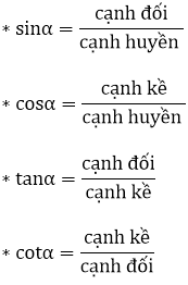 hệ thức lượng trong tam giác vuông