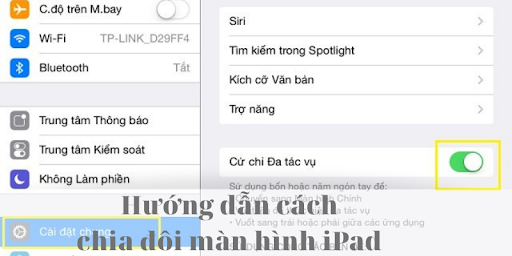 cách chia đôi màn hình ipad